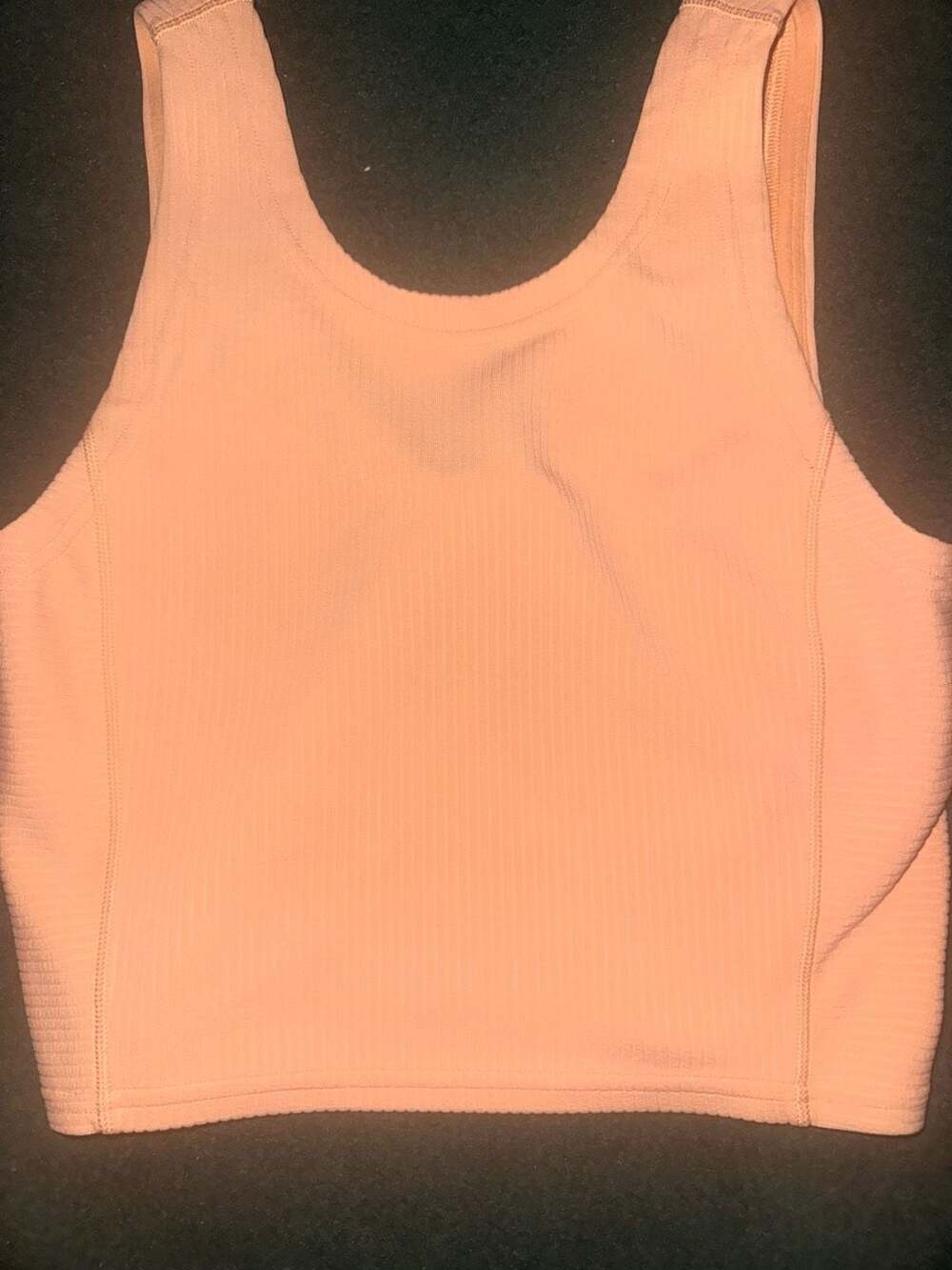 Lululemon Ribbed Softstreme Cropped Tank Top in Peach Bellini - Picture 1 of 3